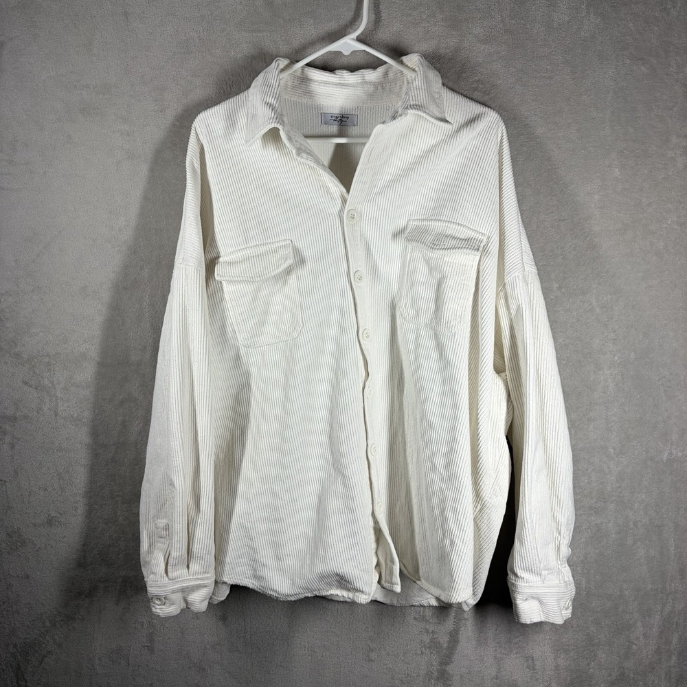 CSB Crop Shop Boutique Oversized Corduroy Shirt Shacket Size S Soft Girl Relaxed